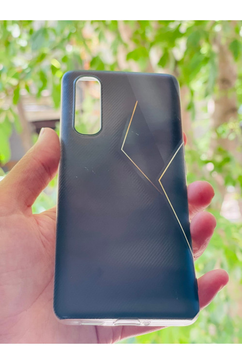 Oppo Reno 3 Pro Kılıf Black Line Desenli Baskılı Silikon