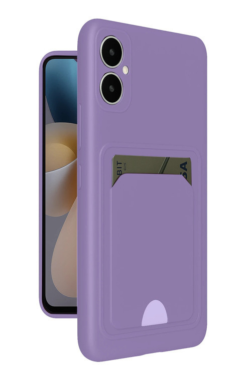 Samsung Galaxy A05 Kılıf Kartlıklı Soft Silikon Azn-Kelvin