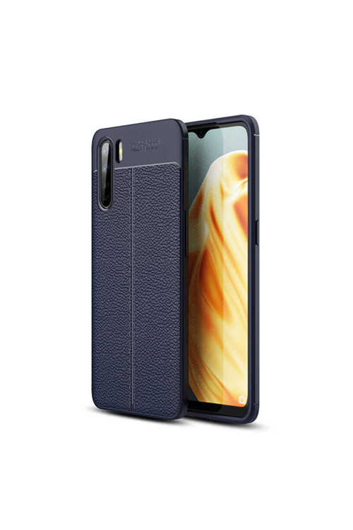 Oppo A91 Kılıf Deri Görünümlü Silikon Zr-Niss