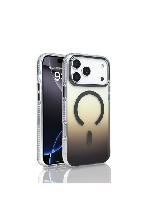 Apple İphone 17 Pro Kılıf M-Safe Şarj Özellikli Transparan Renk Geçişli Zr-Toros