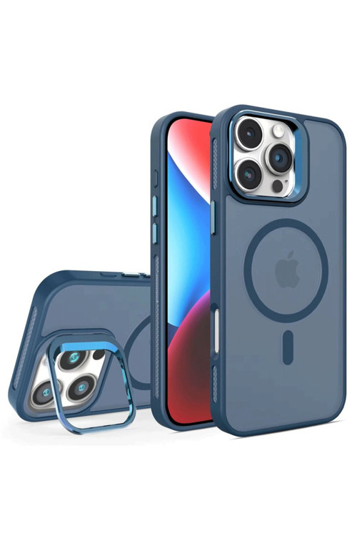 İphone 16 Pro Max Uyumlu Kılıf Kamera Standlı Kapak Jko-Fletlens