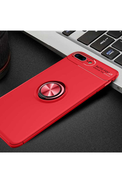 Apple İphone 8 Plus Kılıf Ravel Yüzüklü Silikon Kapak