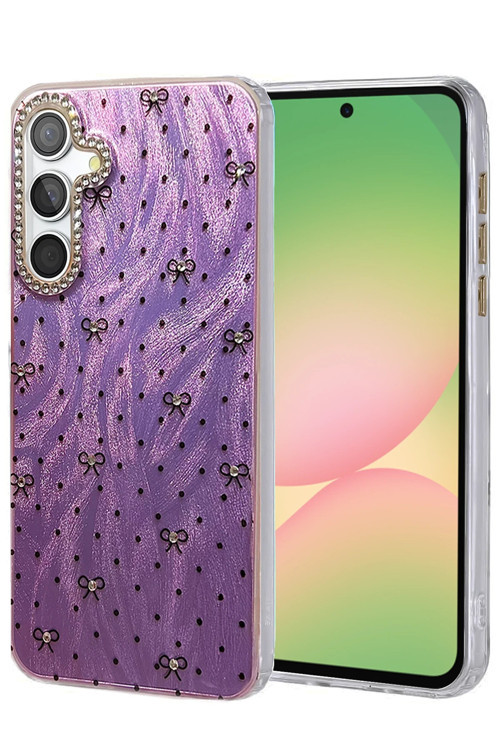 Samsung Galaxy A24 4G Kılıf Parlak Desenli Taşlı Azn-Blade