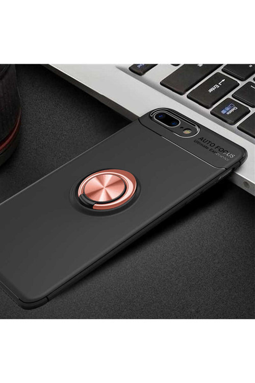 Apple İphone 8 Plus Kılıf Ravel Yüzüklü Silikon Kapak
