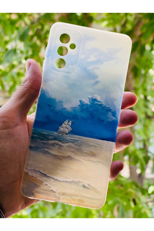 Samsun Galaxy M52 Kılıf Deniz Desenli Baskılı Silikon
