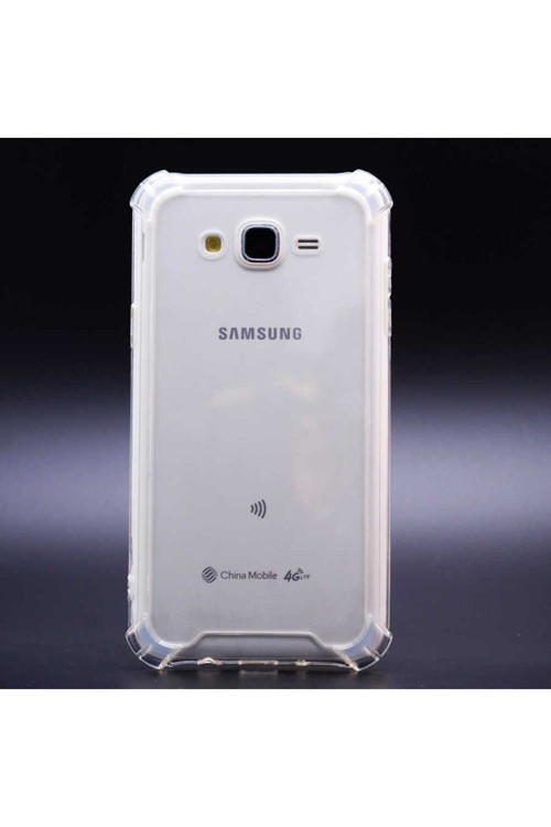 Samsung Galaxy J7 Kılıf Nitro Anti Shock Darbe Emici Silikon Kapak + Kablo Koruyucu + Ekran Koruyucu