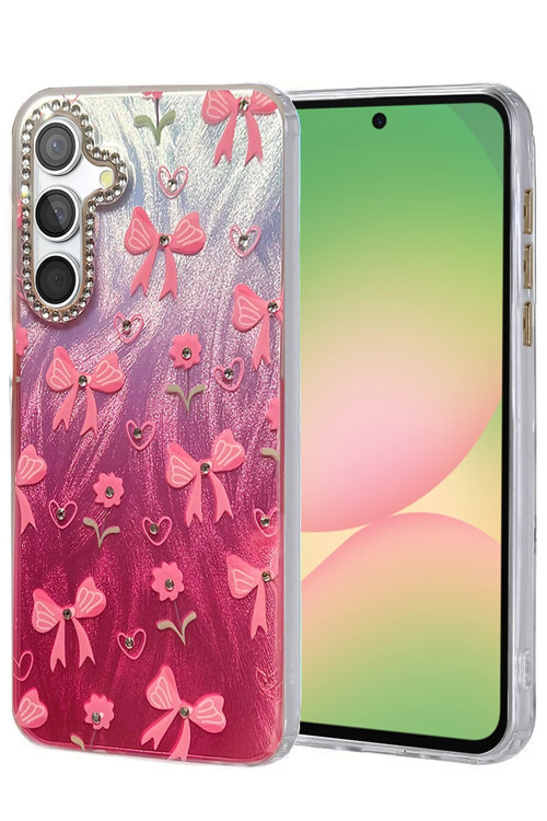 Samsung Galaxy A24 4G Kılıf Parlak Desenli Taşlı Azn-Blade