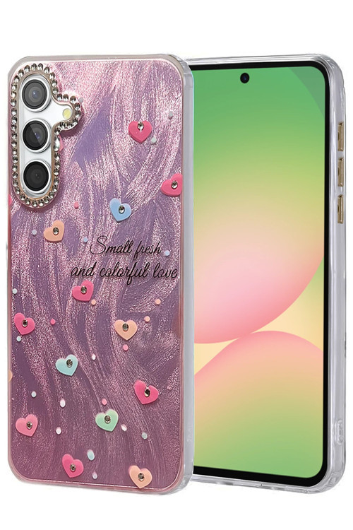 Samsung Galaxy A24 4G Kılıf Parlak Desenli Taşlı Azn-Blade