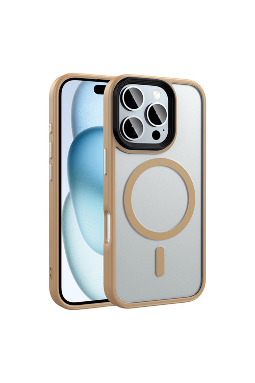 İphone 16 Pro Max Uyumlu Kılıf Mat Arka Yüzey Wireless Şarj Özellikli Zr-Flet