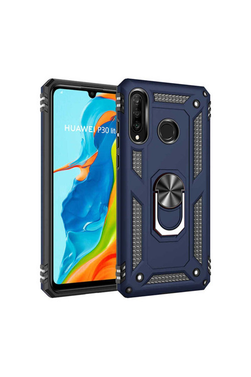 Huawei P30 Lite Kılıf Vega Zırh Tank Tam Koruma Kapak + Kablo Koruyucu A++