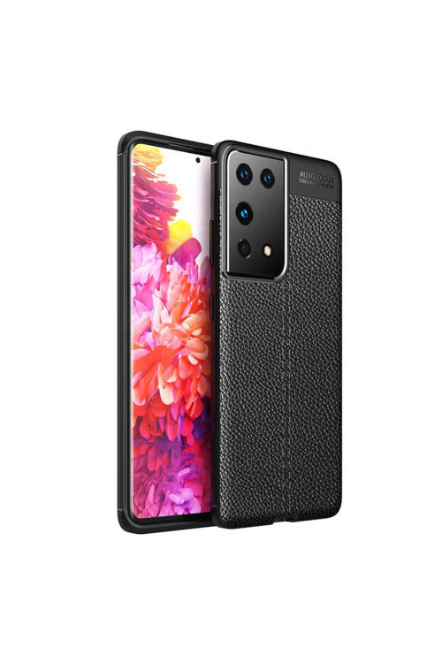 Samsung Galaxy S21 Ultra Kılıf Deri Görünümlü Silikon Zr-Niss