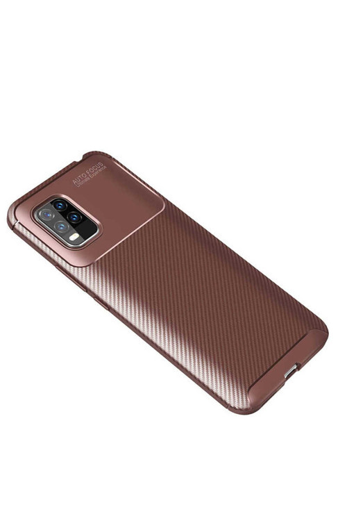 Xiaomi Mi 10 Lite Kılıf Karbon Görünümlü Silikon Zr-Negro