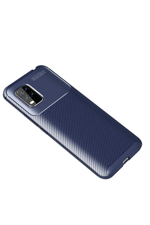 Xiaomi Mi 10 Lite Kılıf Karbon Görünümlü Silikon Zr-Negro