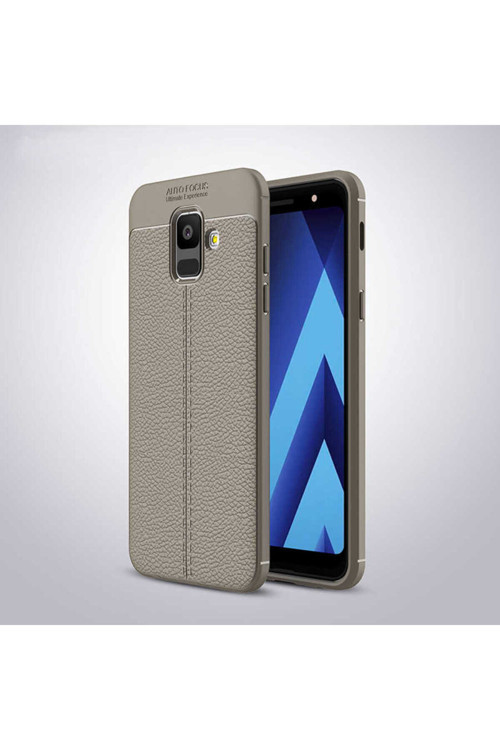 Samsung Galaxy A6 2018 Kılıf Deri Görünümlü Silikon Zr-Niss