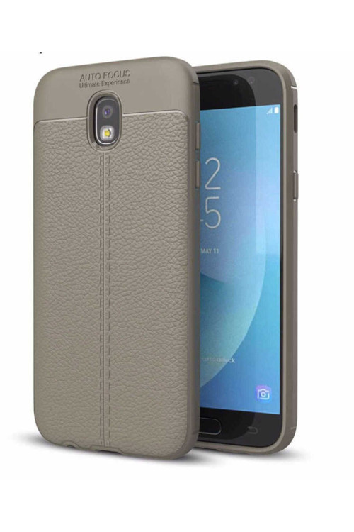 Samsung Galaxy J7 Pro J730 Kılıf Deri Görünümlü Silikon Zr-Niss