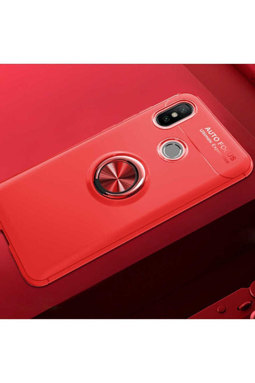 Xiaomi Mi 8 Se Kılıf Ravel Yüzüklü Standlı Silikon Kapak