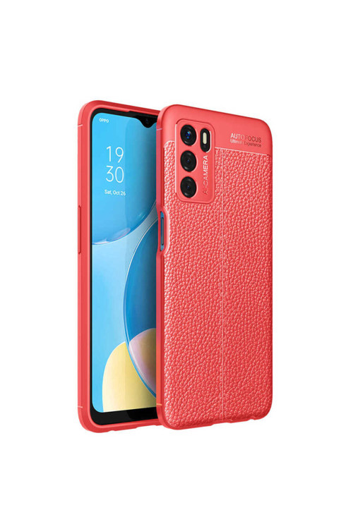 Oppo A16 Kılıf Deri Görünümlü Silikon Zr-Niss
