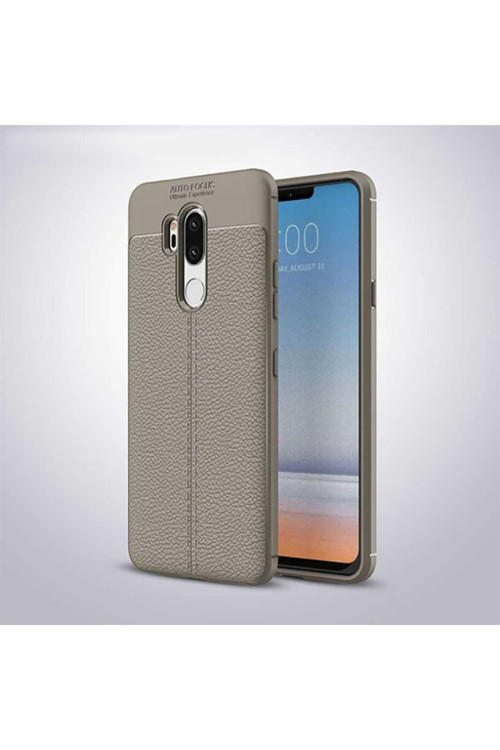 Lg G7 Kılıf Deri Görünümlü Silikon Zr-Niss