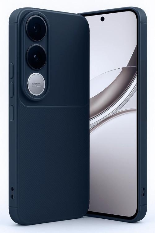 Vivo V50 Lite 4G Kılıf Karbon Görünümlü Silikon Azn-Carbon