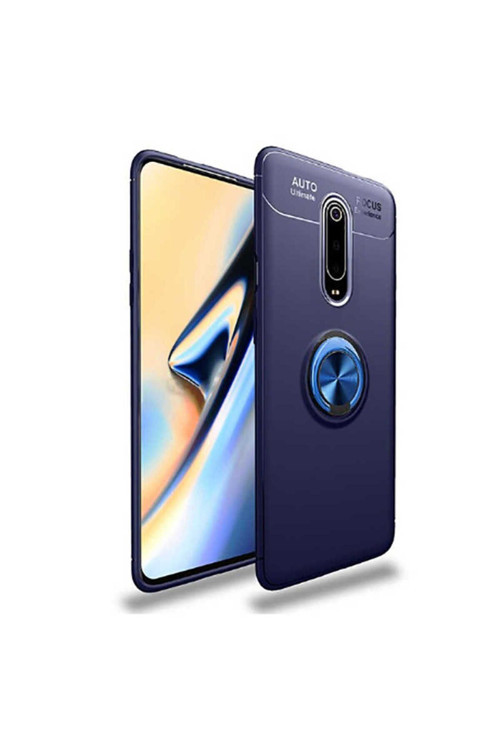 Xiaomi Mi 9T Kılıf Ravel Yüzüklü Standlı Silikon Kapak + Ekran Koruyucu A++