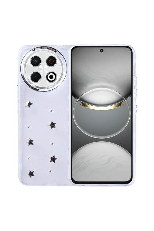 Tecno Spark 30 Pro Kılıf Airbag Tasarımlı Simli Zr-Kutup