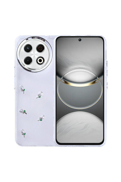 Tecno Spark 30 Pro Kılıf Airbag Tasarımlı Simli Zr-Kutup