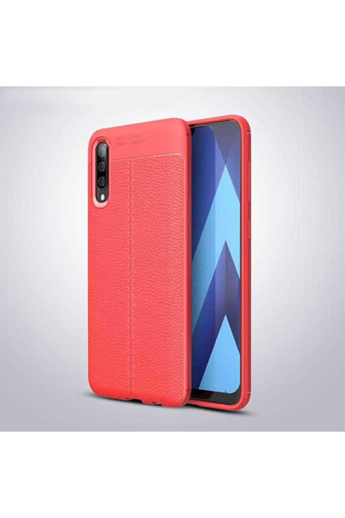 Samsung Galaxy A70 Kılıf Deri Görünümlü Silikon Zr-Niss