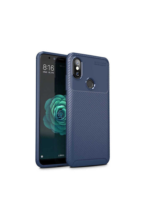 Xiaomi Mi A2 Lite Kılıf Karbon Görünümlü Silikon Zr-Negro
