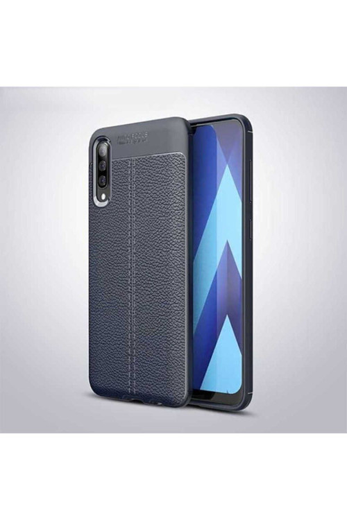 Samsung Galaxy A70 Kılıf Deri Görünümlü Silikon Zr-Niss