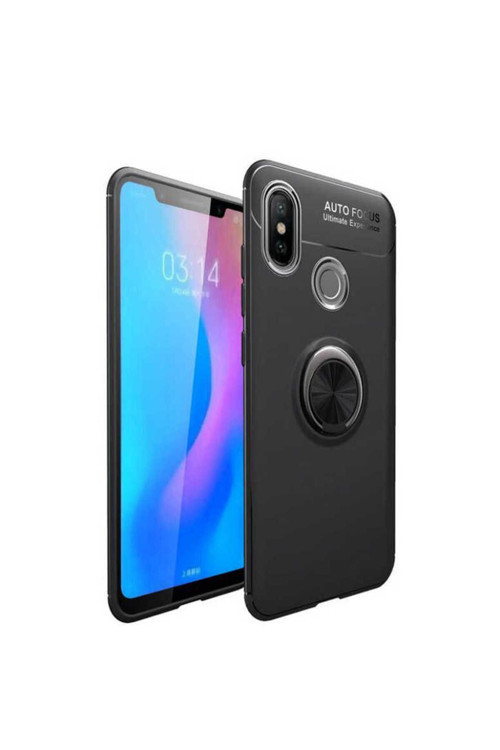 Xiaomi Mi A2 Lite Kılıf Ravel Yüzüklü Standlı Silikon Kapak