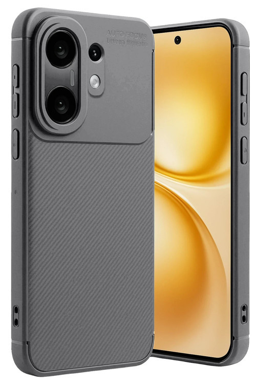 Vivo X200 Fe Kılıf Karbon Görünümlü Silikon Azn-Fcskrbn