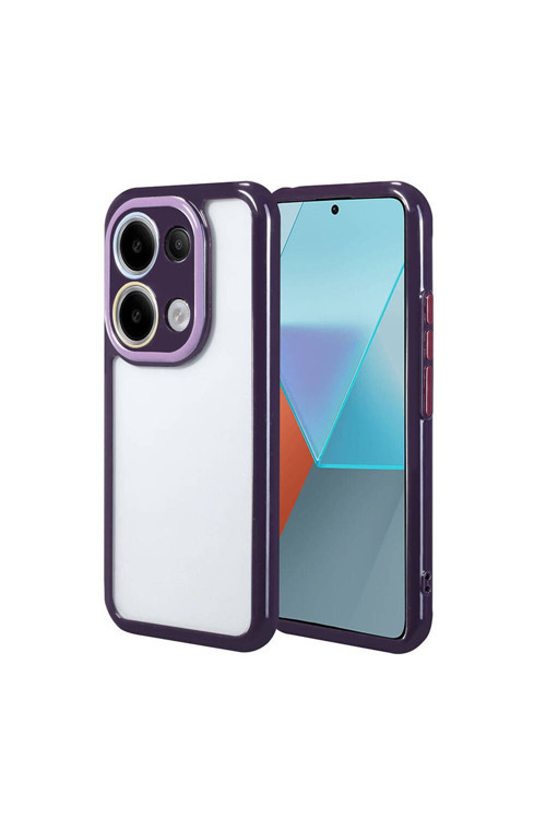 Xiaomi Poco M6 Pro 4G Kılıf Kamera Korumalı Renkli Kenar Ve Çerçeve Tasarımlı Zr-Vitamin
