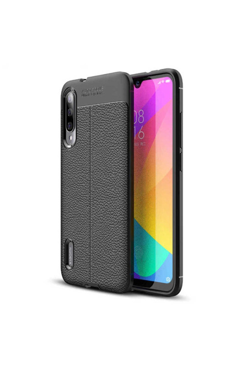 Xiaomi Mi A3 Kılıf Deri Görünümlü Silikon Zr-Niss