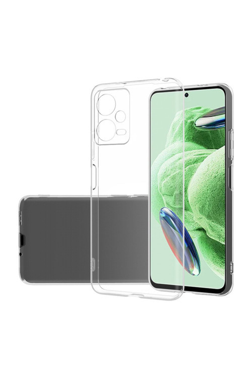 Xiaomi Redmi Note 12 5G Uyumlu Kılıf Şeffaf İnce Esnek Silikon Kılıf Süper