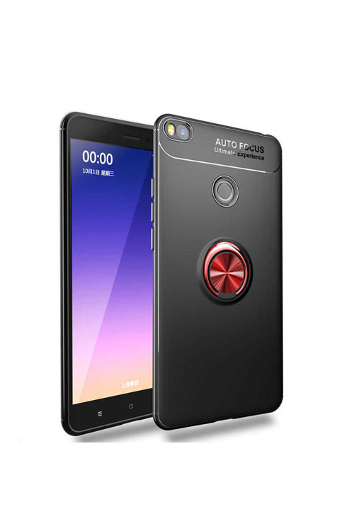 Xiaomi Mi Max 2 Kılıf Ravel Yüzüklü Standlı Silikon Kapak