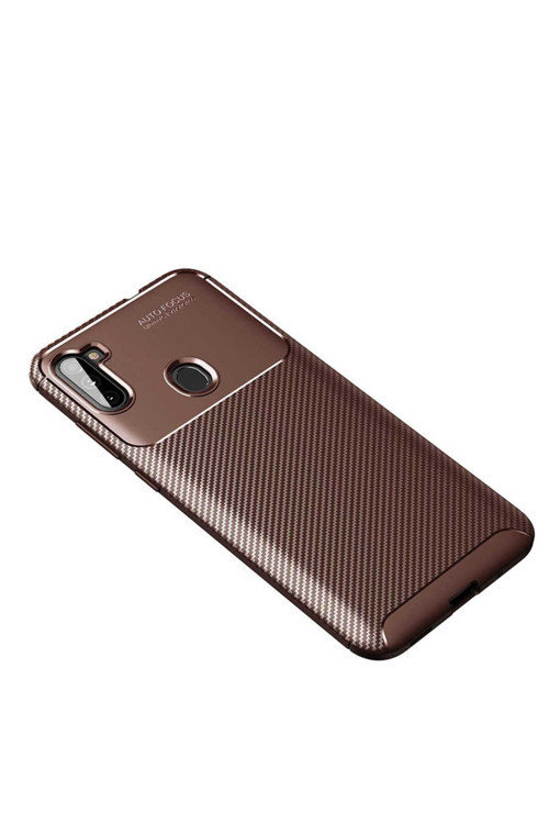 Samsung Galaxy M11 Kılıf Karbon Görünümlü Silikon Zr-Negro