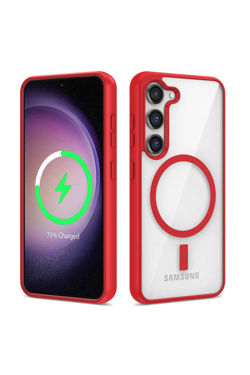 Samsung Galaxy S22 Kılıf Magsafe Wireless Şarj Özellikli Silikon Zr-Ege