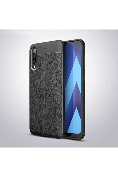 Samsung Galaxy A70 Uyumlu Kılıf Deri Görünümlü Silikon Zr-Niss