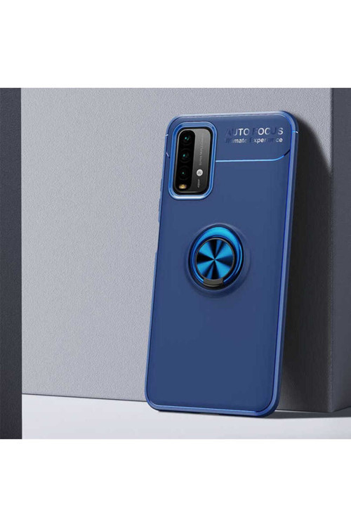 Xiaomi Redmi 9T Kılıf Ravel Yüzüklü Standlı Silikon Kapak