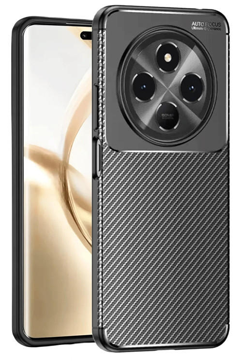 Tecno Spark 30C Kılıf Karbon Görünümlü Silikon Azn-Carbon