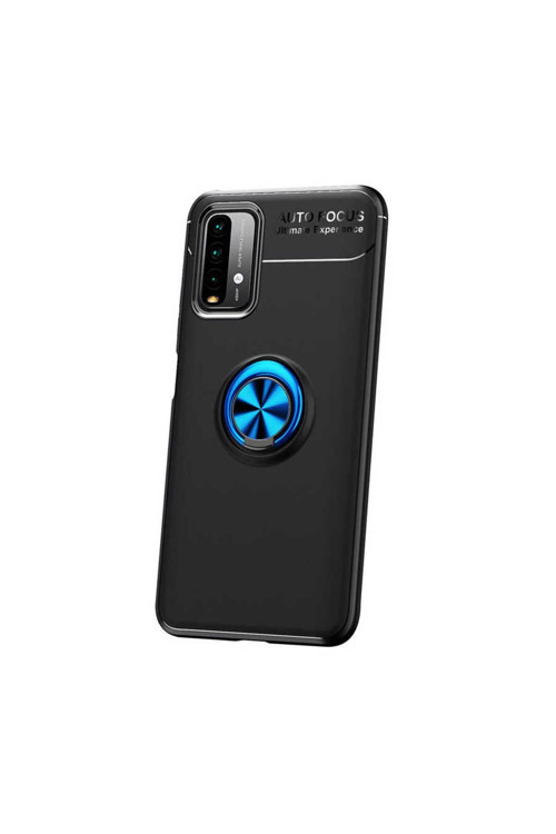 Xiaomi Redmi 9T Kılıf Ravel Yüzüklü Standlı Silikon Kapak