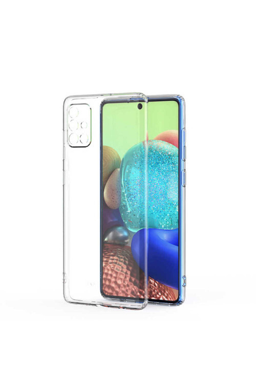 Samsung Galaxy A71 Kılıf Şeffaf İnce Esnek Silikon Kılıf Süper