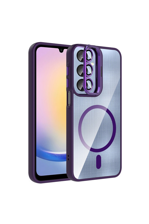 Samsung Galaxy A36 Kılıf Kamera Standlı Lens Koruyucu Hediyeli Zr-Etro