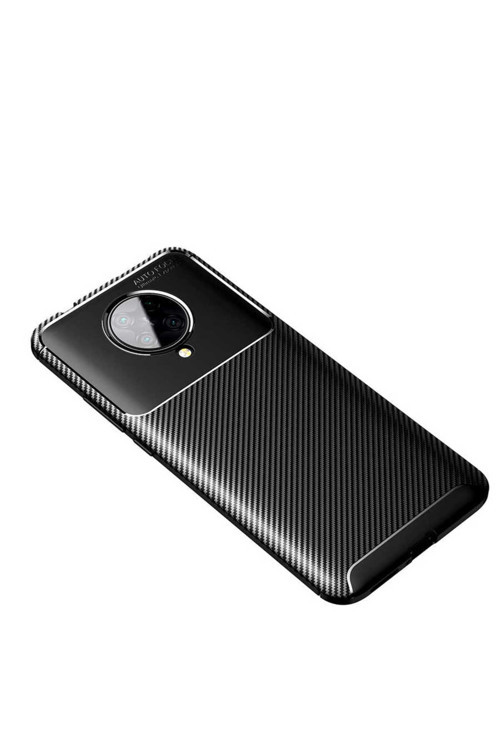 Xiaomi Poco F2 Pro Kılıf Karbon Görünümlü Silikon Zr-Negro