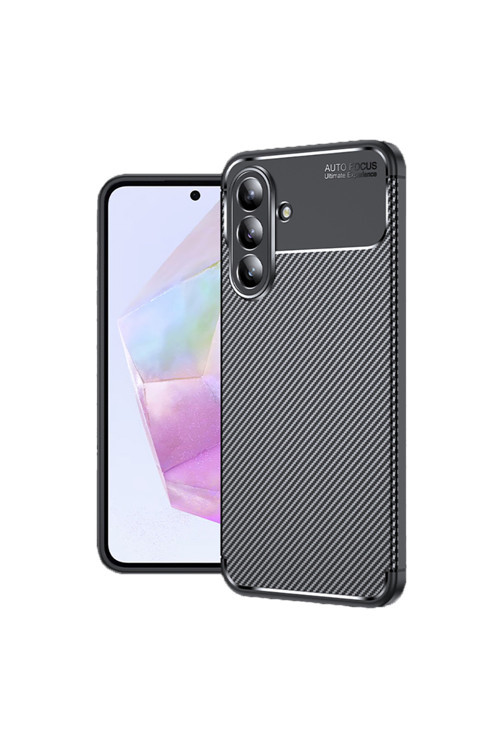 Samsung Galaxy A36 Kılıf Karbon Görünümlü Silikon Kılıf Zr-Ngro