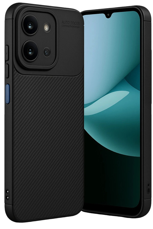 Xiaomi Redmi 15C 4G Kılıf Carbon Görünümlü Silikon Zr-Ngro