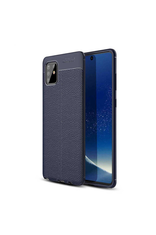 Samsung Galaxy A81 (Note 10 Lite) Kılıf Deri Görünümlü Silikon Zr-Niss