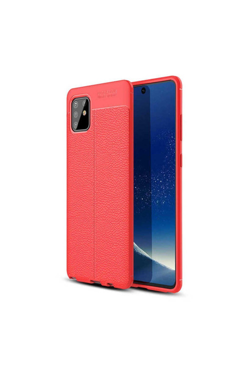 Samsung Galaxy A81 (Note 10 Lite) Kılıf Deri Görünümlü Silikon Zr-Niss (Uyumlu)