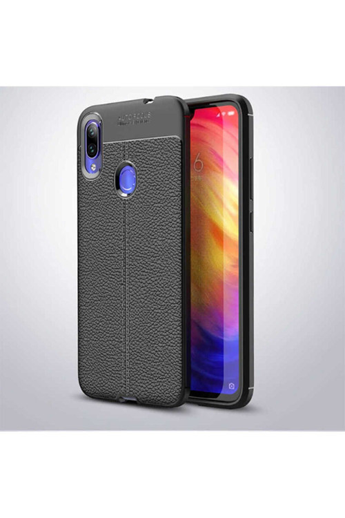 Xiaomi Redmi Note 7 Kılıf Deri Görünümlü Silikon Zr-Niss