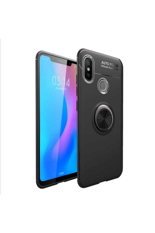 Xiaomi Redmi Note 7 Kılıf Ravel Yüzüklü Standlı Silikon Kapak